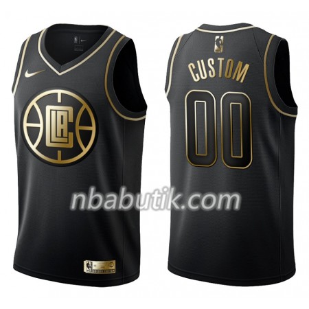 NBA Mænd Trøje Los Angeles Clippers Custom Nike Sort Golden Edition Swingman